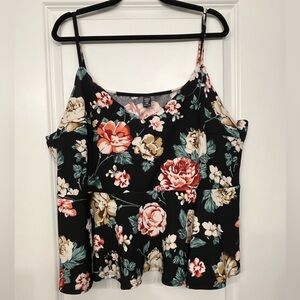 SHEIN new without tags floral peplum tank top size 5x (about a 2-3x)